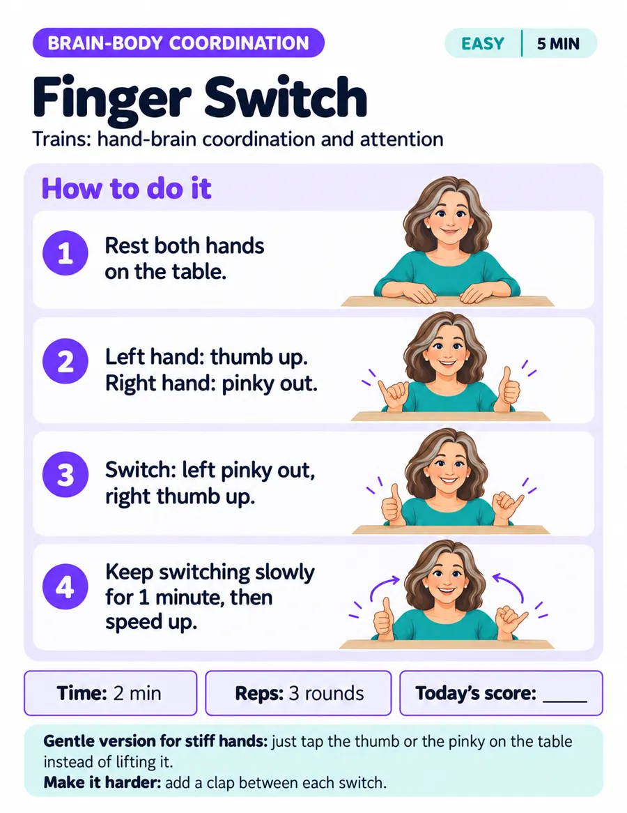 Exercise page: Finger switch coordination